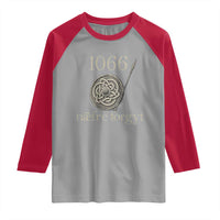 1066 Never Forget Raglan Shirt Battle of Hastings Old English Anglo Saxon Warrior Medieval Shield - Wonder Print Shop