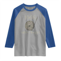 1066 Never Forget Raglan Shirt Battle of Hastings Old English Anglo Saxon Warrior Medieval Shield - Wonder Print Shop
