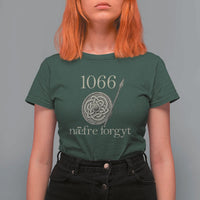 1066 Never Forget T Shirt For Women Battle of Hastings Old English Anglo Saxon Warrior Medieval Shield - Wonder Print Shop