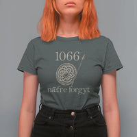 1066 Never Forget T Shirt For Women Battle of Hastings Old English Anglo Saxon Warrior Medieval Shield - Wonder Print Shop