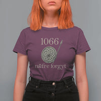 1066 Never Forget T Shirt For Women Battle of Hastings Old English Anglo Saxon Warrior Medieval Shield - Wonder Print Shop