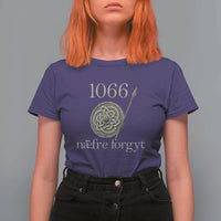 1066 Never Forget T Shirt For Women Battle of Hastings Old English Anglo Saxon Warrior Medieval Shield - Wonder Print Shop