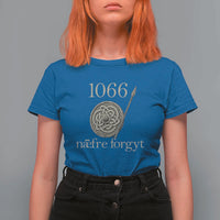 1066 Never Forget T Shirt For Women Battle of Hastings Old English Anglo Saxon Warrior Medieval Shield - Wonder Print Shop