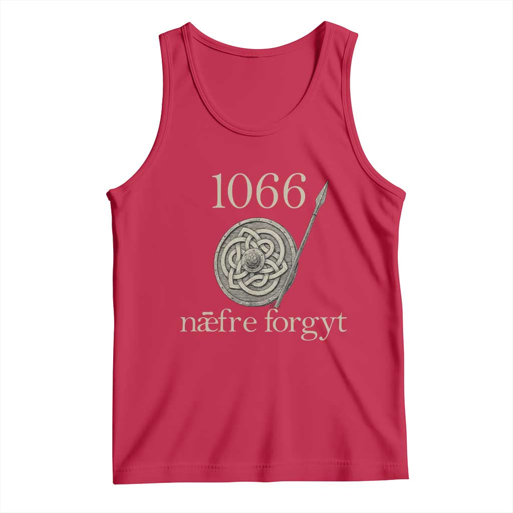 1066 Never Forget Tank Top Battle of Hastings Old English Anglo Saxon Warrior Medieval Shield - Wonder Print Shop