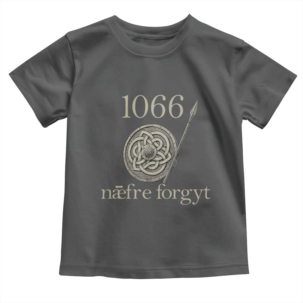 1066 Never Forget Toddler T Shirt Battle of Hastings Old English Anglo Saxon Warrior Medieval Shield - Wonder Print Shop