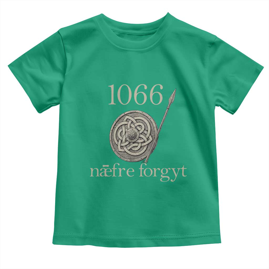 1066 Never Forget Toddler T Shirt Battle of Hastings Old English Anglo Saxon Warrior Medieval Shield - Wonder Print Shop