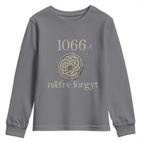 1066 Never Forget Youth Sweatshirt Battle of Hastings Old English Anglo Saxon Warrior Medieval Shield - Wonder Print Shop