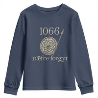 1066 Never Forget Youth Sweatshirt Battle of Hastings Old English Anglo Saxon Warrior Medieval Shield - Wonder Print Shop