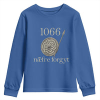 1066 Never Forget Youth Sweatshirt Battle of Hastings Old English Anglo Saxon Warrior Medieval Shield - Wonder Print Shop
