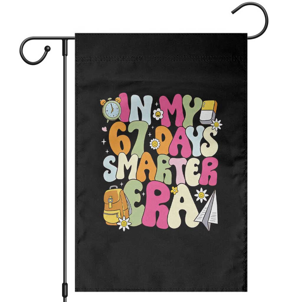 In My 67 Days Smarter Era Garden Flag Cute Retro 6 7 Days of School Six Seven Meme - Wonder Print Shop