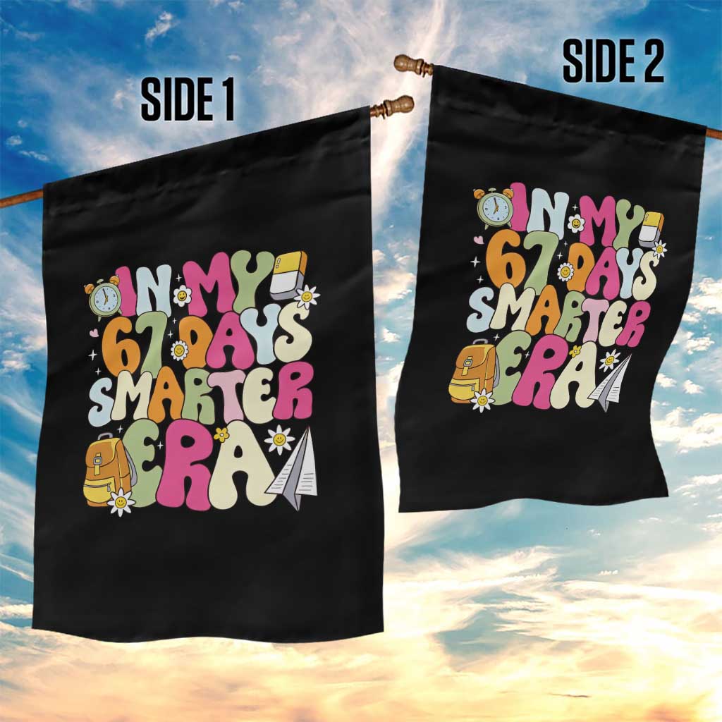 In My 67 Days Smarter Era Garden Flag Cute Retro 6 7 Days of School Six Seven Meme - Wonder Print Shop