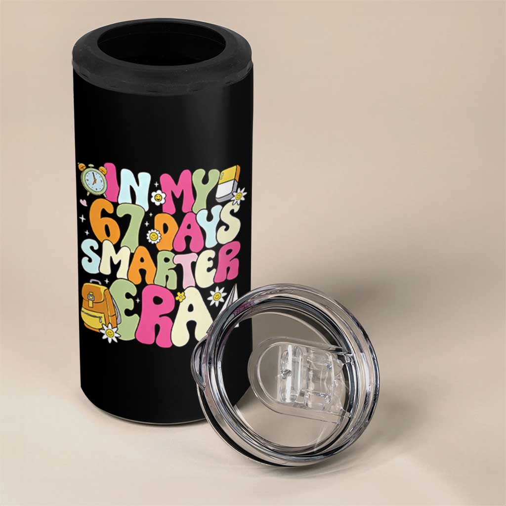 In My 67 Days Smarter Era 4 in 1 Can Cooler Tumbler Cute Retro 6 7 Days of School Six Seven Meme - Wonder Print Shop