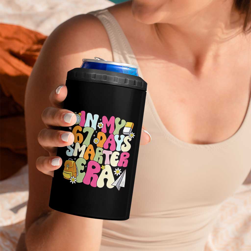 In My 67 Days Smarter Era 4 in 1 Can Cooler Tumbler Cute Retro 6 7 Days of School Six Seven Meme - Wonder Print Shop