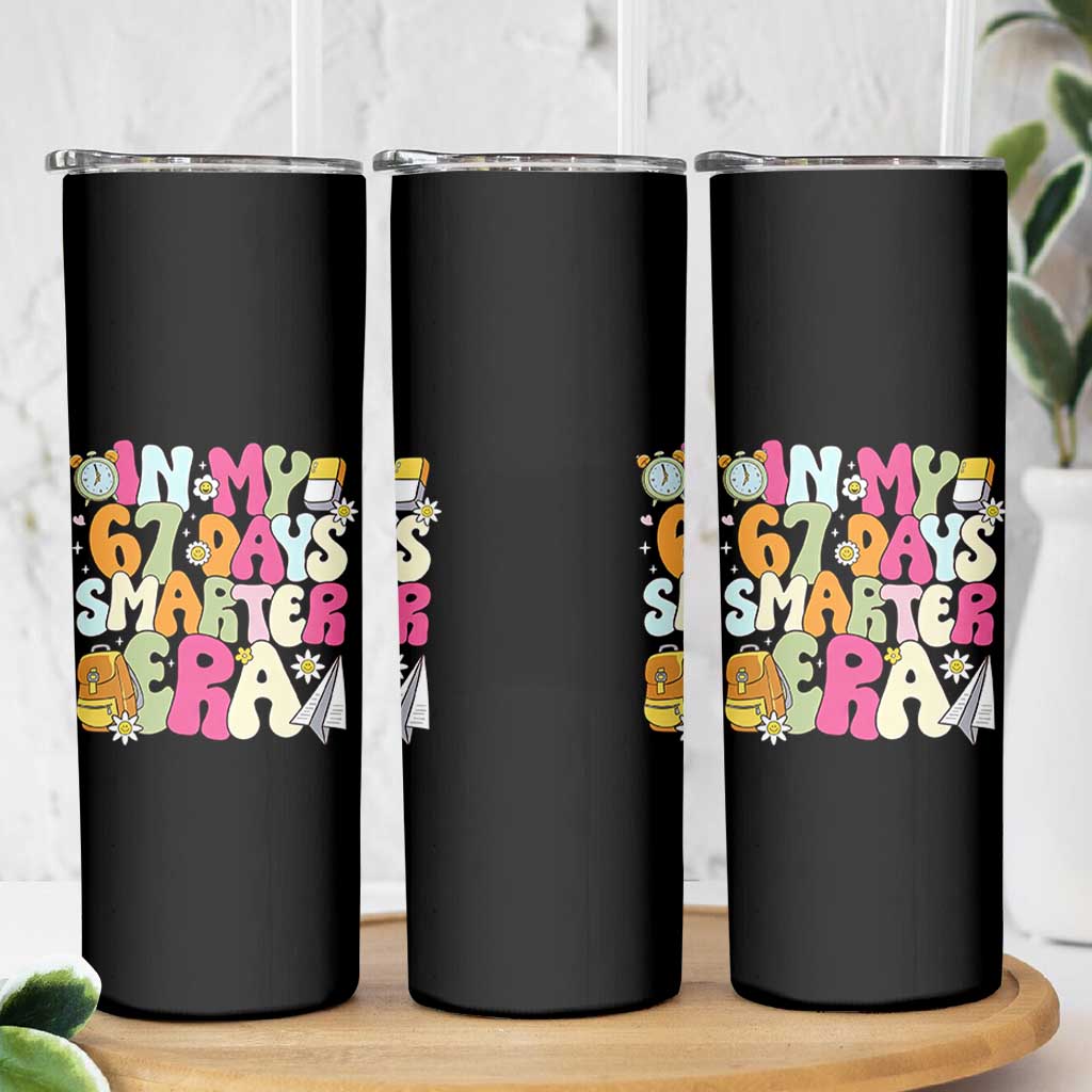 In My 67 Days Smarter Era Skinny Tumbler Cute Retro 6 7 Days of School Six Seven Meme - Wonder Print Shop