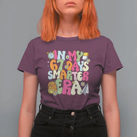 In My 67 Days Smarter Era T Shirt For Women Cute Retro 6 7 Days of School Six Seven Meme - Wonder Print Shop
