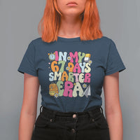 In My 67 Days Smarter Era T Shirt For Women Cute Retro 6 7 Days of School Six Seven Meme - Wonder Print Shop