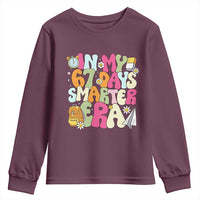 In My 67 Days Smarter Era Youth Sweatshirt Cute Retro 6 7 Days of School Six Seven Meme - Wonder Print Shop