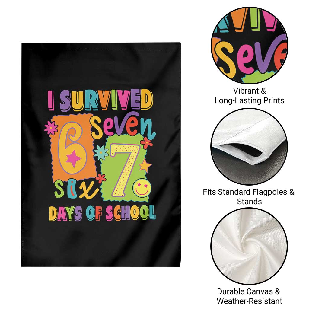 I Survived 67 Days of School Garden Flag Funny 6 7 Six Seven Chaos Survivor for Students Teachers - Wonder Print Shop