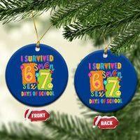 I Survived 67 Days of School Ceramic Ornament Funny 6 7 Six Seven Chaos Survivor for Students Teachers - Wonder Print Shop