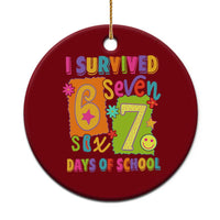 I Survived 67 Days of School Ceramic Ornament Funny 6 7 Six Seven Chaos Survivor for Students Teachers - Wonder Print Shop