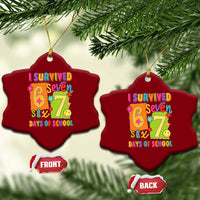 I Survived 67 Days of School Ceramic Ornament Funny 6 7 Six Seven Chaos Survivor for Students Teachers - Wonder Print Shop