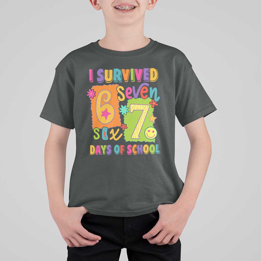 I Survived 67 Days of School T Shirt For Kid Funny 6 7 Six Seven Chaos Survivor for Students Teachers - Wonder Print Shop