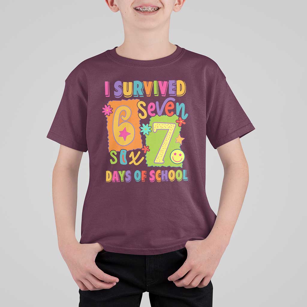 I Survived 67 Days of School T Shirt For Kid Funny 6 7 Six Seven Chaos Survivor for Students Teachers - Wonder Print Shop