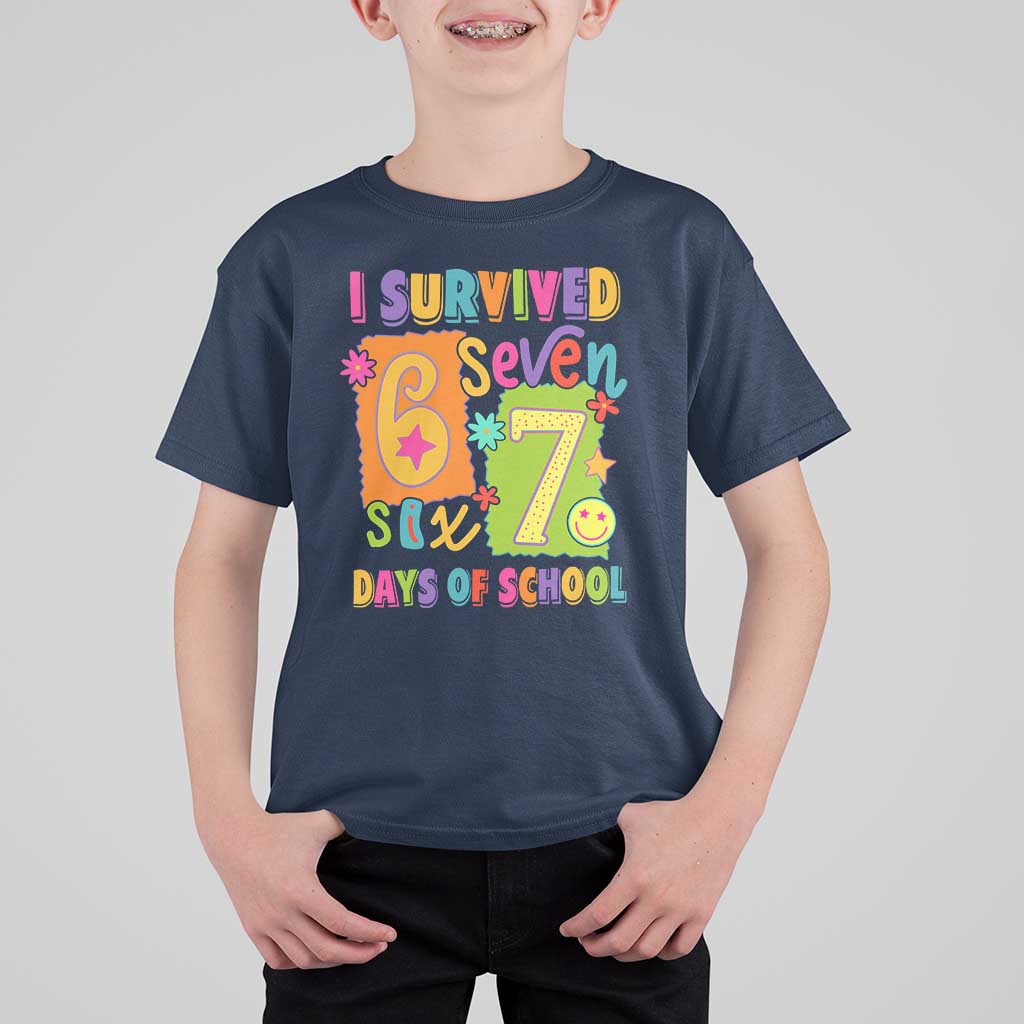 I Survived 67 Days of School T Shirt For Kid Funny 6 7 Six Seven Chaos Survivor for Students Teachers - Wonder Print Shop