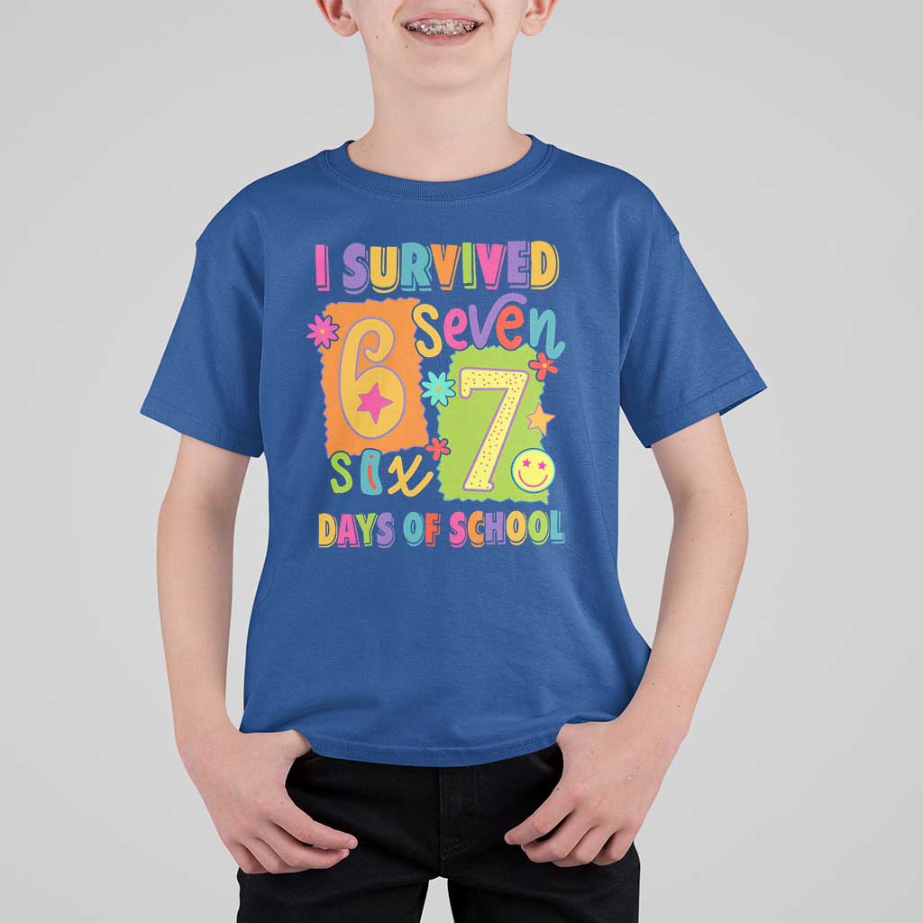 I Survived 67 Days of School T Shirt For Kid Funny 6 7 Six Seven Chaos Survivor for Students Teachers - Wonder Print Shop
