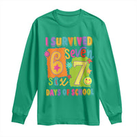 I Survived 67 Days of School Long Sleeve Shirt Funny 6 7 Six Seven Chaos Survivor for Students Teachers - Wonder Print Shop
