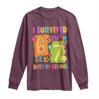 I Survived 67 Days of School Long Sleeve Shirt Funny 6 7 Six Seven Chaos Survivor for Students Teachers - Wonder Print Shop