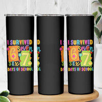I Survived 67 Days of School Skinny Tumbler Funny 6 7 Six Seven Chaos Survivor for Students Teachers - Wonder Print Shop