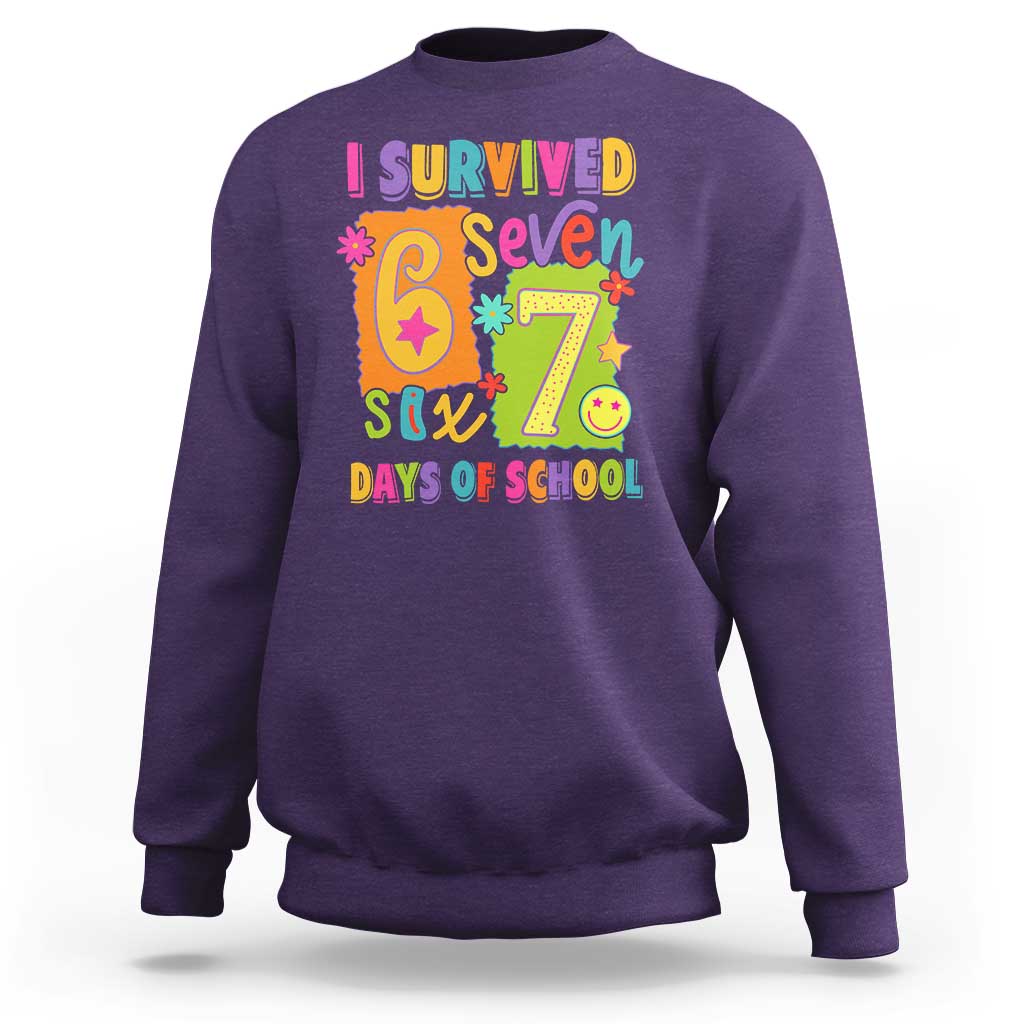 I Survived 67 Days of School Sweatshirt Funny 6 7 Six Seven Chaos Survivor for Students Teachers - Wonder Print Shop