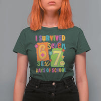 I Survived 67 Days of School T Shirt For Women Funny 6 7 Six Seven Chaos Survivor for Students Teachers - Wonder Print Shop