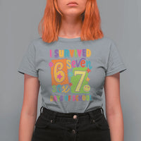 I Survived 67 Days of School T Shirt For Women Funny 6 7 Six Seven Chaos Survivor for Students Teachers - Wonder Print Shop
