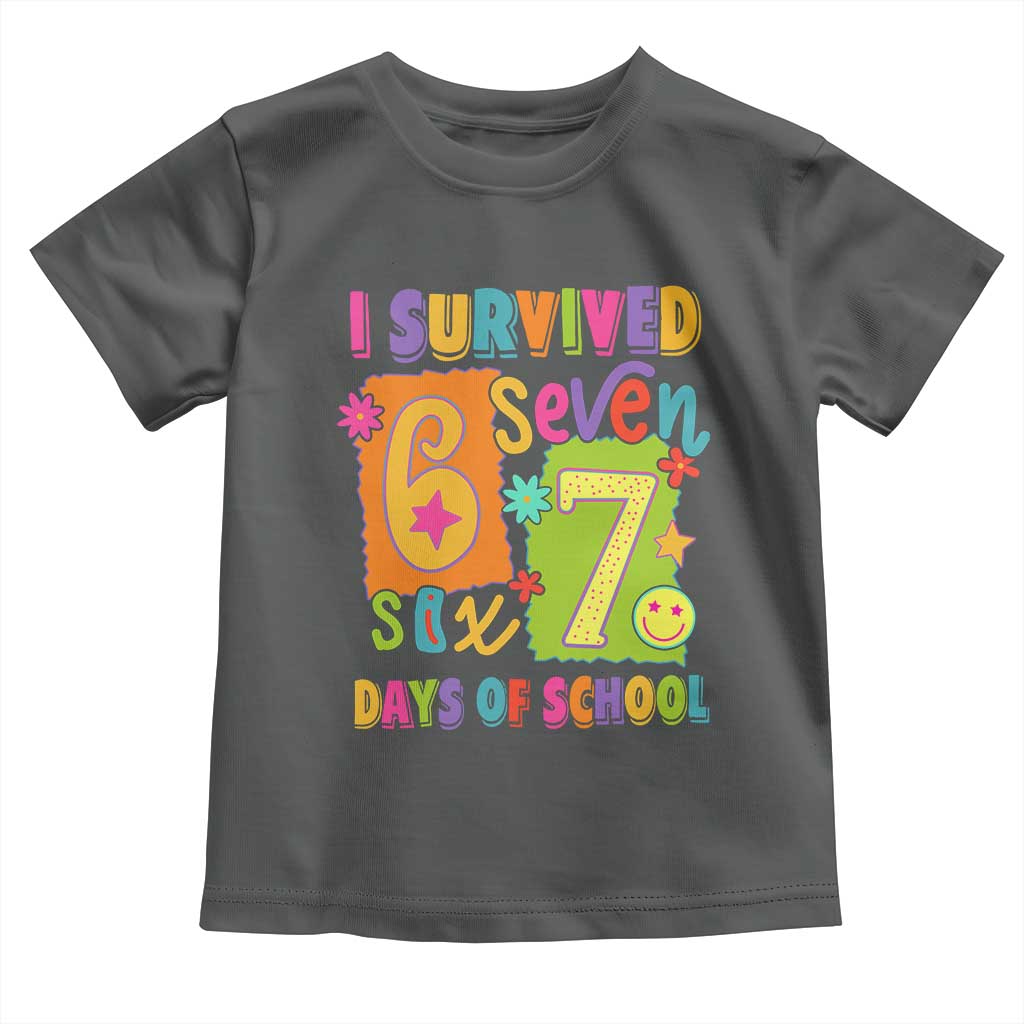 I Survived 67 Days of School Toddler T Shirt Funny 6 7 Six Seven Chaos Survivor for Students Teachers - Wonder Print Shop