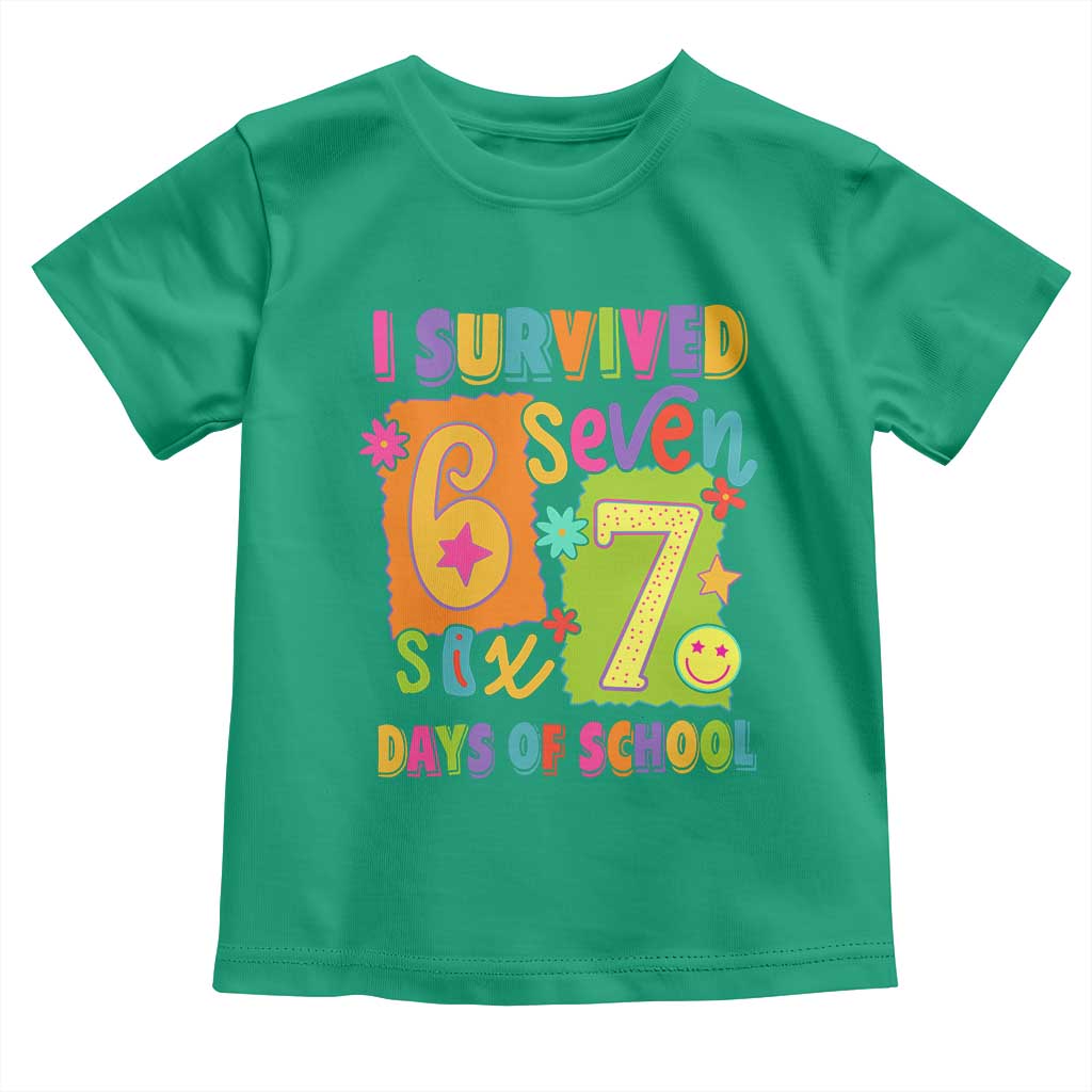 I Survived 67 Days of School Toddler T Shirt Funny 6 7 Six Seven Chaos Survivor for Students Teachers - Wonder Print Shop