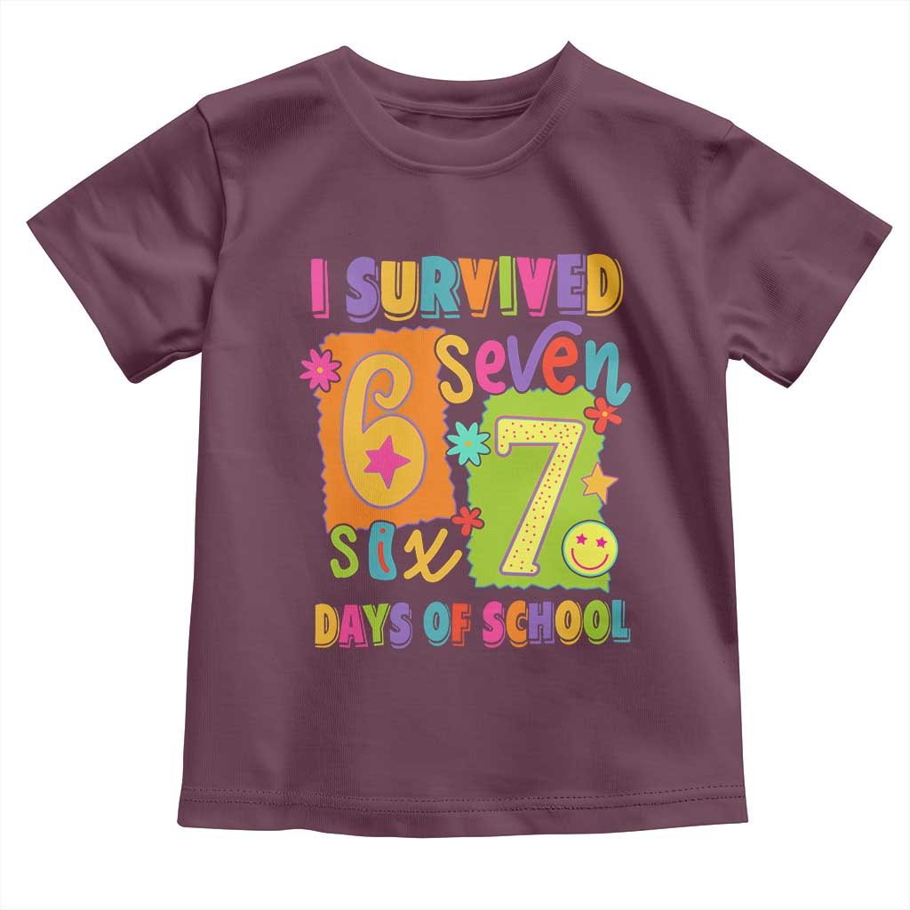 I Survived 67 Days of School Toddler T Shirt Funny 6 7 Six Seven Chaos Survivor for Students Teachers - Wonder Print Shop
