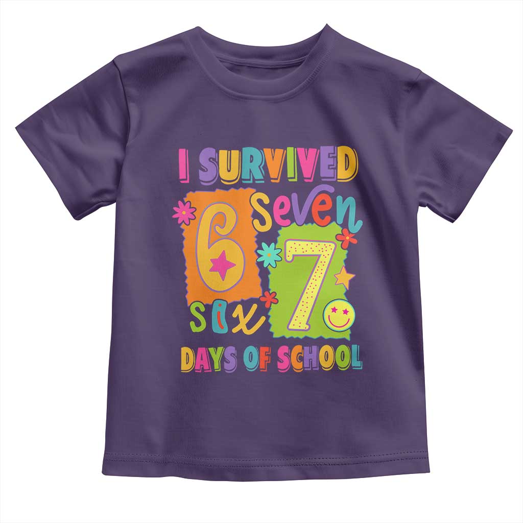 I Survived 67 Days of School Toddler T Shirt Funny 6 7 Six Seven Chaos Survivor for Students Teachers - Wonder Print Shop