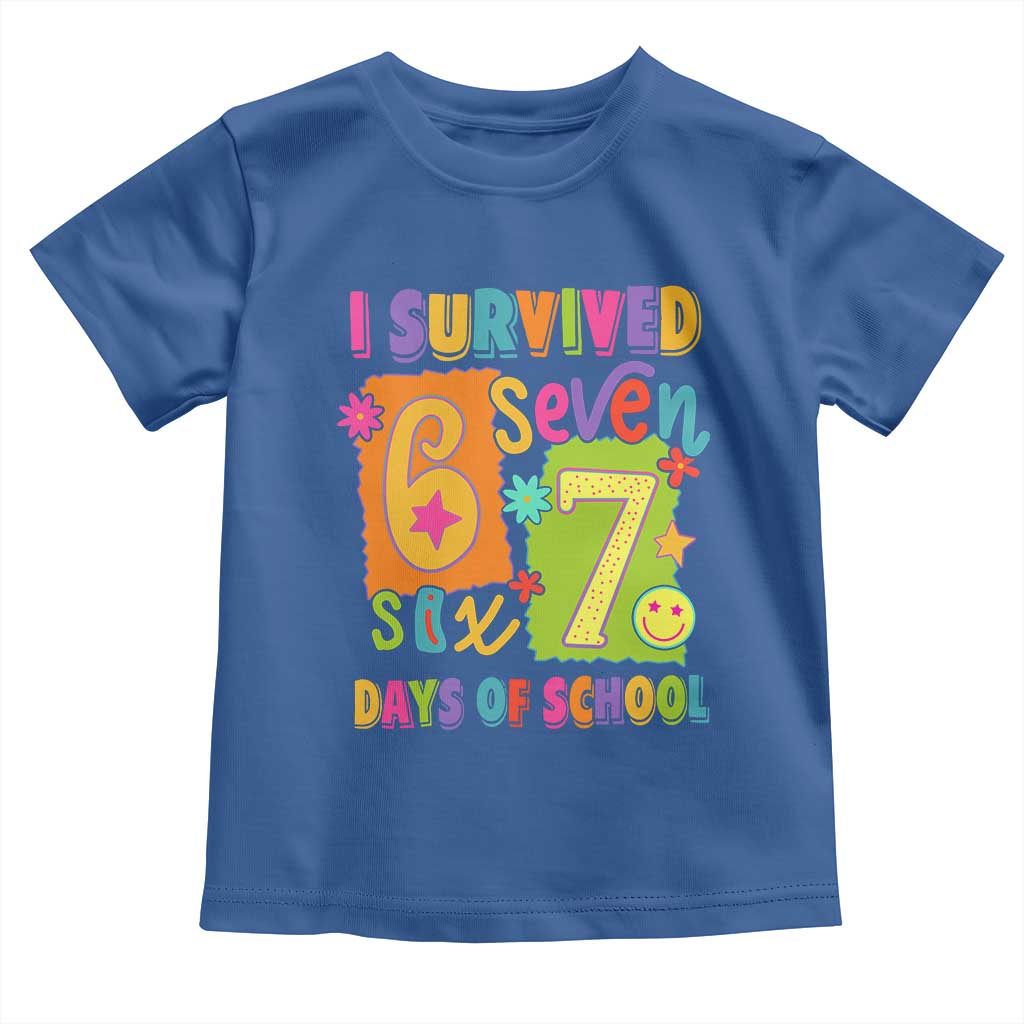 I Survived 67 Days of School Toddler T Shirt Funny 6 7 Six Seven Chaos Survivor for Students Teachers - Wonder Print Shop