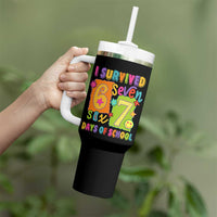 I Survived 67 Days of School Tumbler With Handle Funny 6 7 Six Seven Chaos Survivor for Students Teachers - Wonder Print Shop
