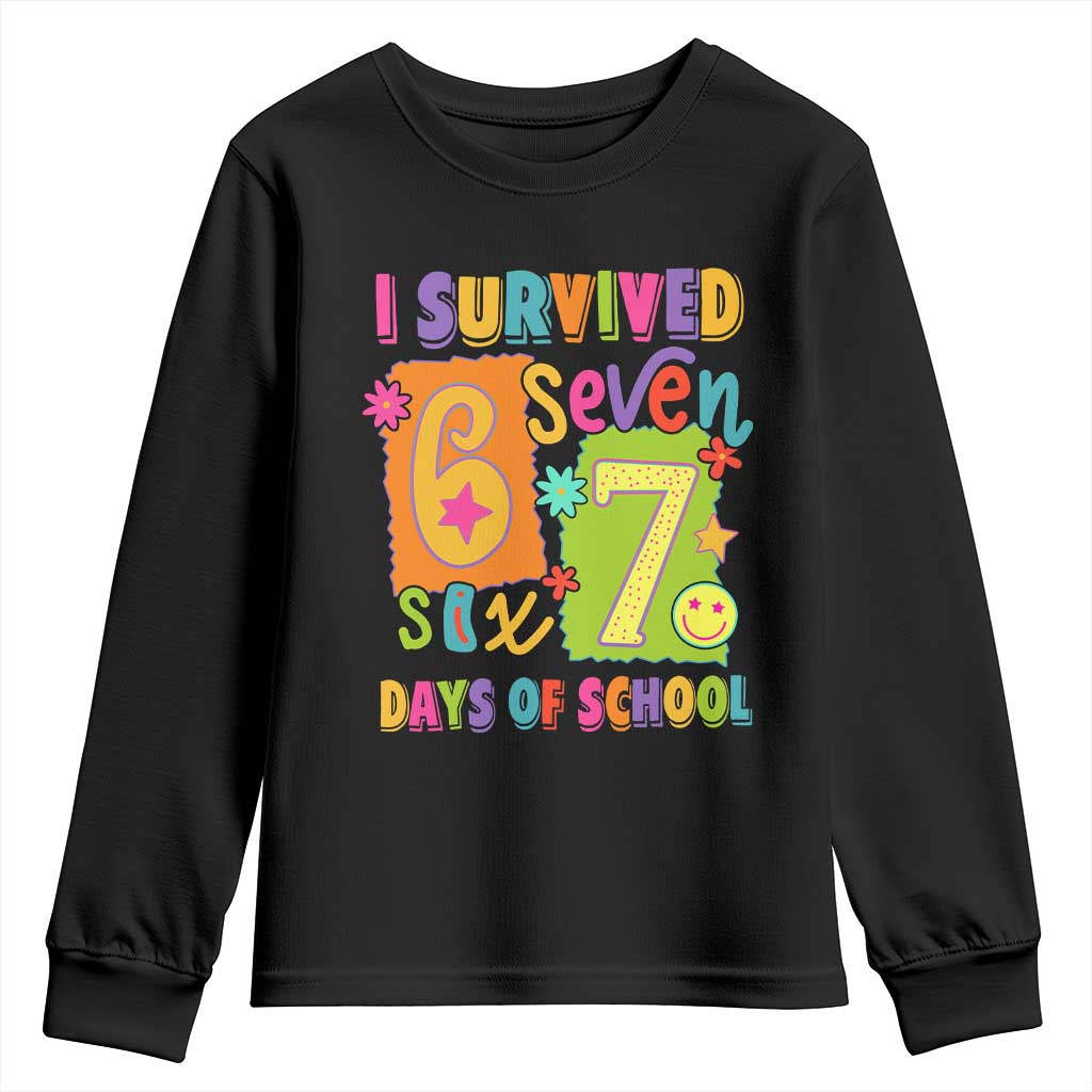 I Survived 67 Days of School Youth Sweatshirt Funny 6 7 Six Seven Chaos Survivor for Students Teachers - Wonder Print Shop