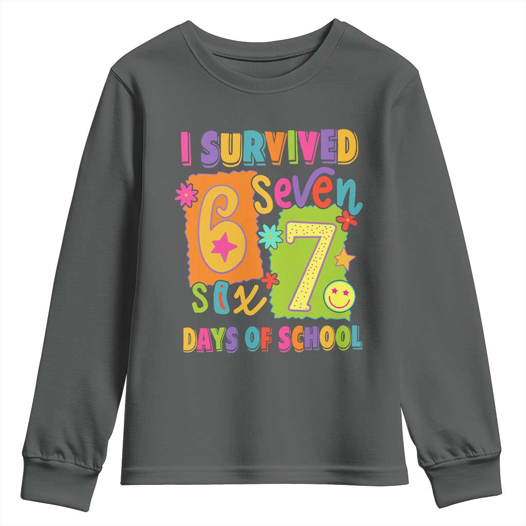 I Survived 67 Days of School Youth Sweatshirt Funny 6 7 Six Seven Chaos Survivor for Students Teachers - Wonder Print Shop