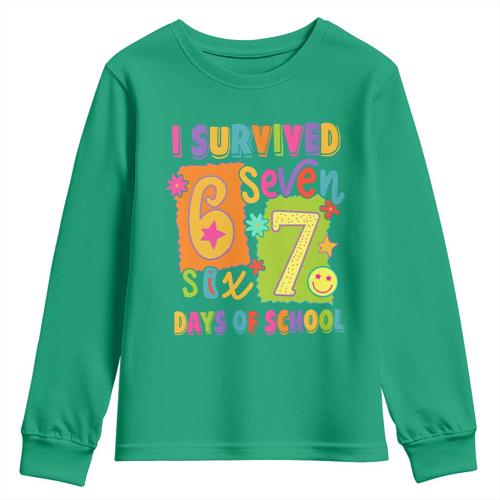 I Survived 67 Days of School Youth Sweatshirt Funny 6 7 Six Seven Chaos Survivor for Students Teachers - Wonder Print Shop