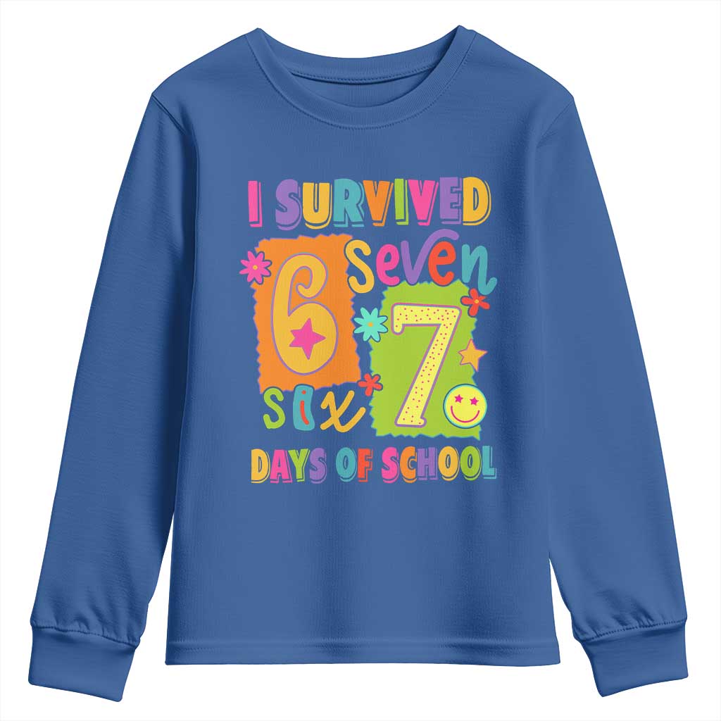 I Survived 67 Days of School Youth Sweatshirt Funny 6 7 Six Seven Chaos Survivor for Students Teachers - Wonder Print Shop