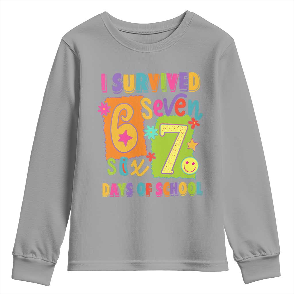 I Survived 67 Days of School Youth Sweatshirt Funny 6 7 Six Seven Chaos Survivor for Students Teachers - Wonder Print Shop
