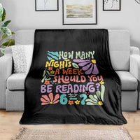 How Many Nights Should You Be Reading 6 7 Throw Blanket Retro Funny 67 Six Seven Meme Book Lover - Wonder Print Shop