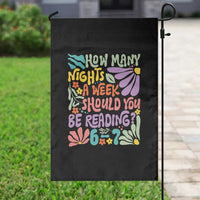 How Many Nights Should You Be Reading 6 7 Garden Flag Retro Funny 67 Six Seven Meme Book Lover - Wonder Print Shop