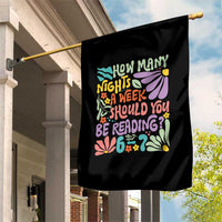 How Many Nights Should You Be Reading 6 7 Garden Flag Retro Funny 67 Six Seven Meme Book Lover - Wonder Print Shop