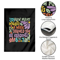 How Many Nights Should You Be Reading 6 7 Garden Flag Retro Funny 67 Six Seven Meme Book Lover - Wonder Print Shop